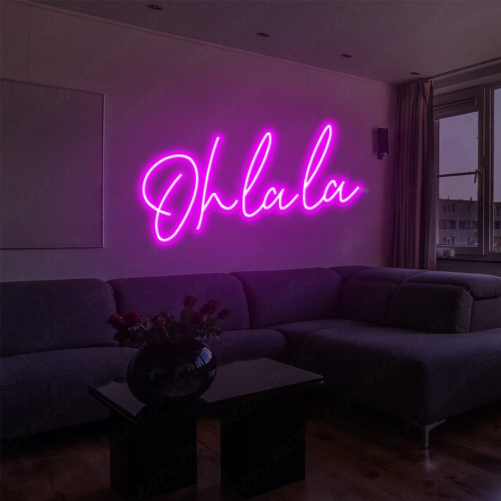 Oh La La Neon Sign Purple Led Light