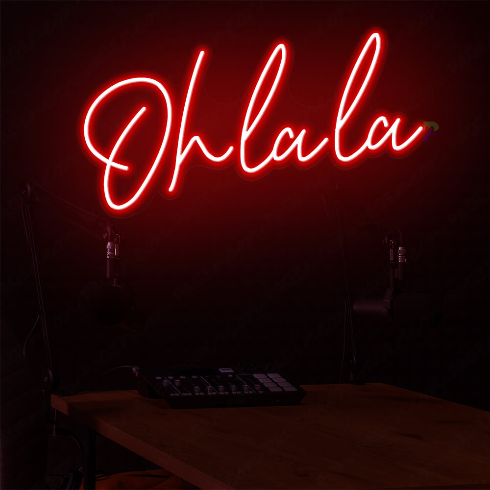 Oh La La Neon Sign Red Led Light