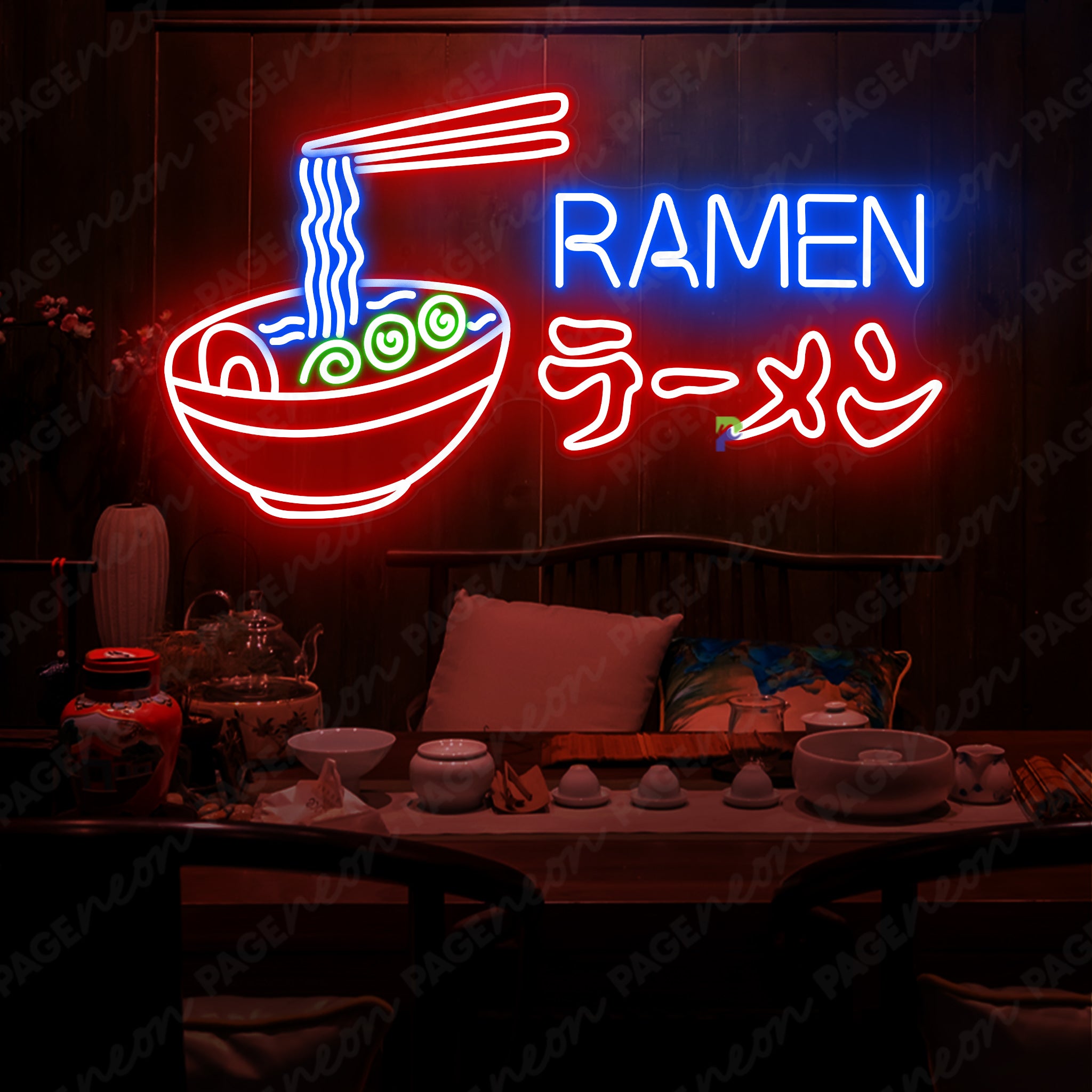 Ramen Japanese Neon Sign LED Light Red