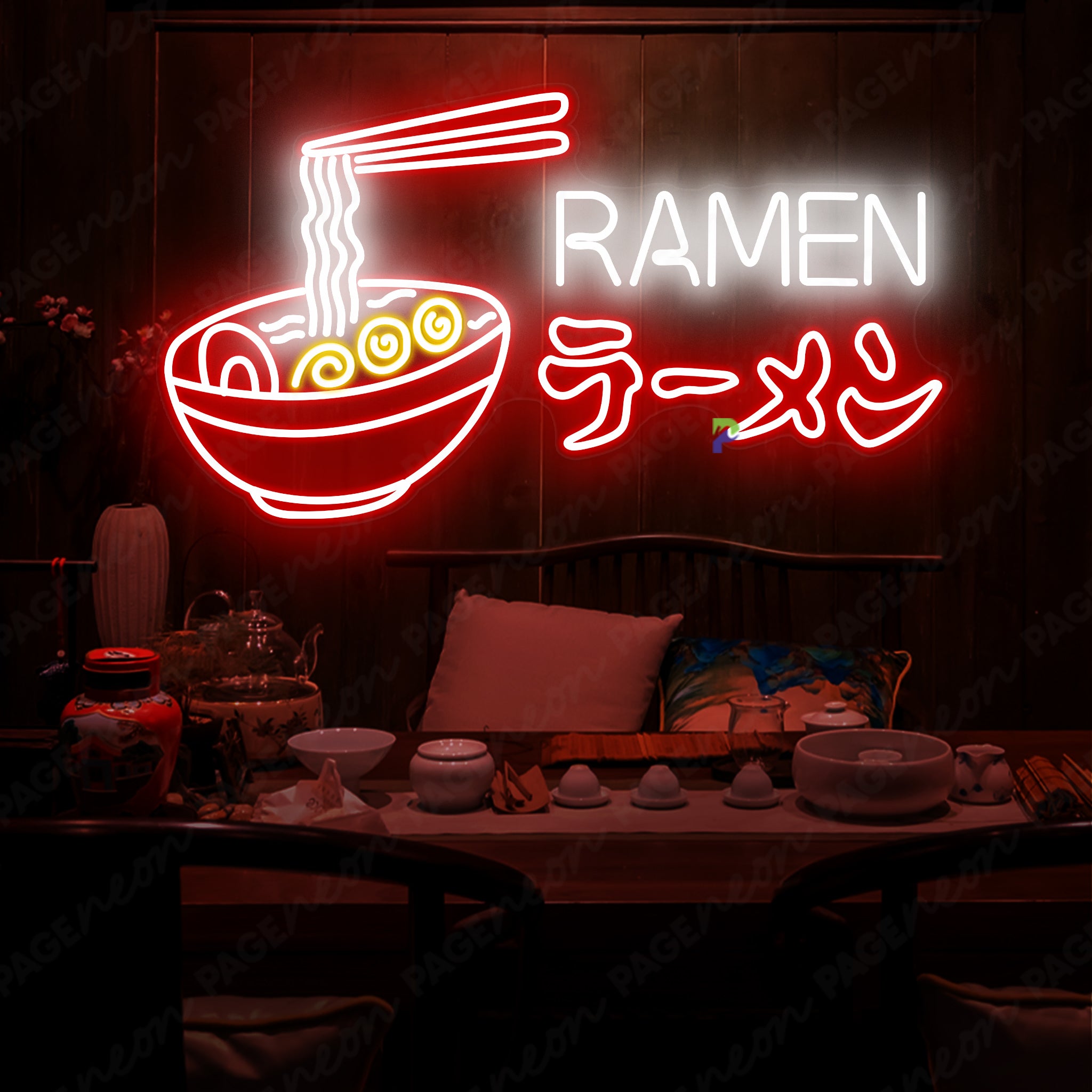 Ramen Japanese Neon Sign LED Light White