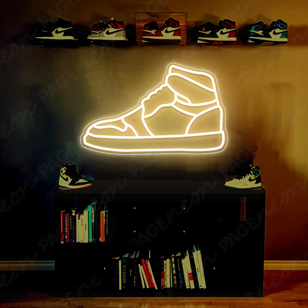 Sneaker Neon Sign Art Shoe Led Light Gold Yellow