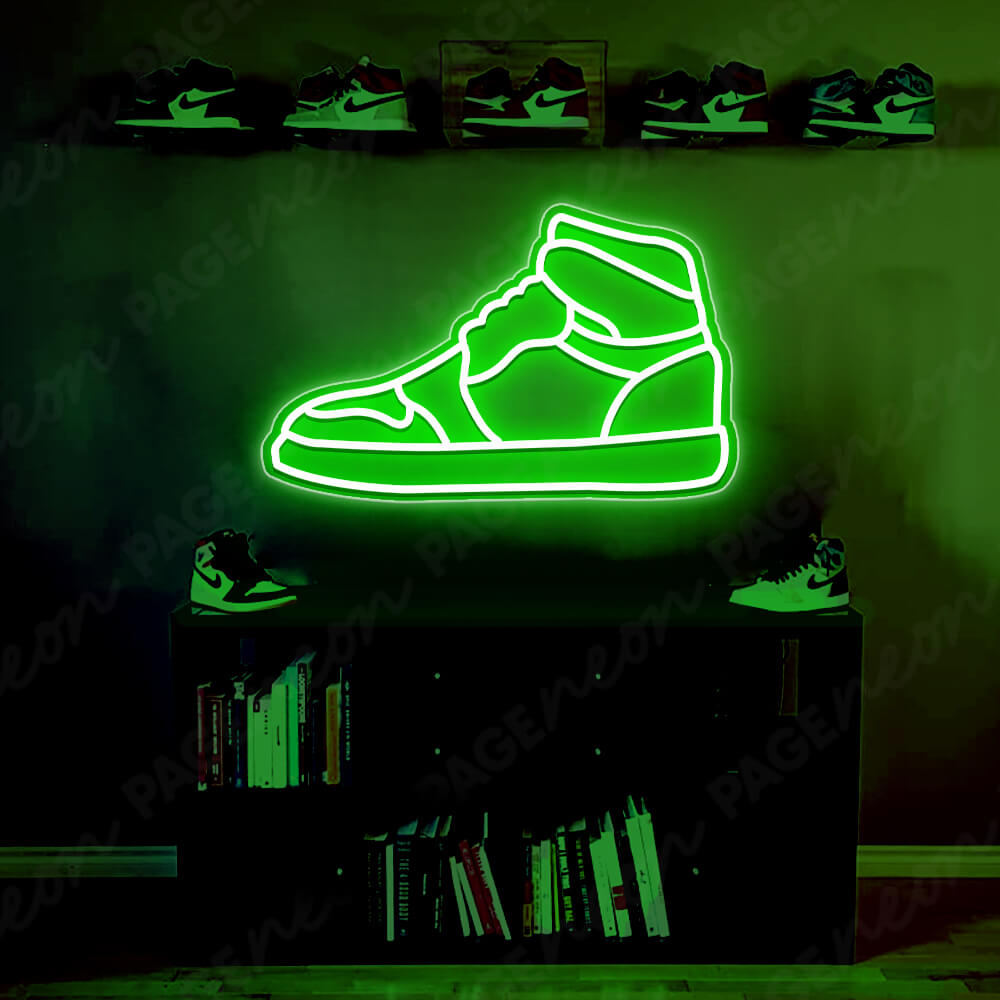 Sneaker Neon Sign Art Shoe Led Light Green