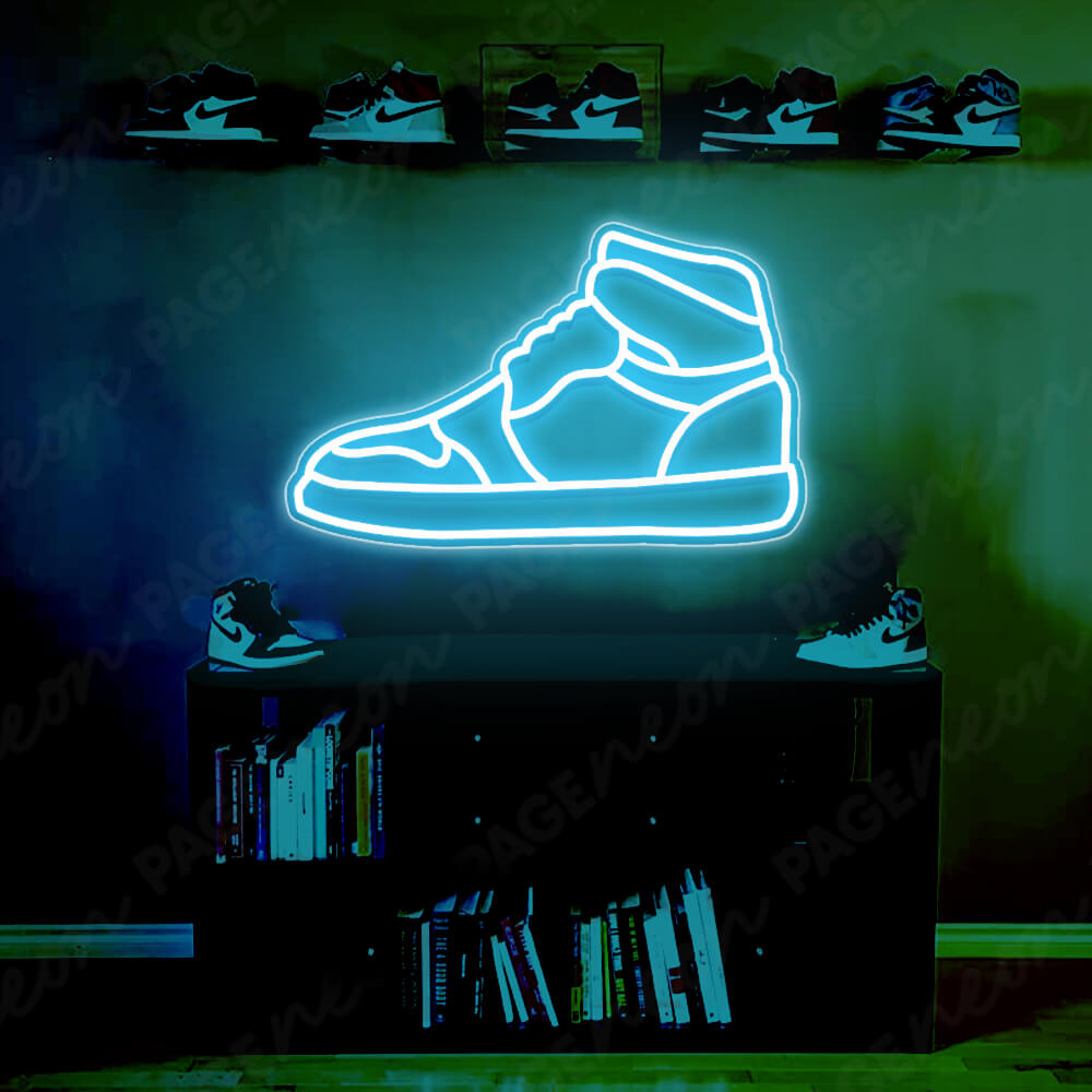 Fashion Sneakers On Vivid Abstract Background Sport Shoes In Neon Light  Violet Photo | JPG Free Download - Pikbest