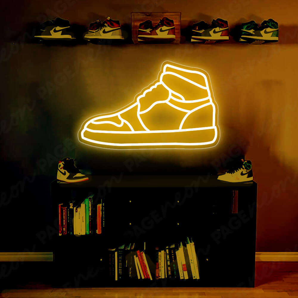 Sneaker Neon Sign Art Shoe Led Light Orange Yellow