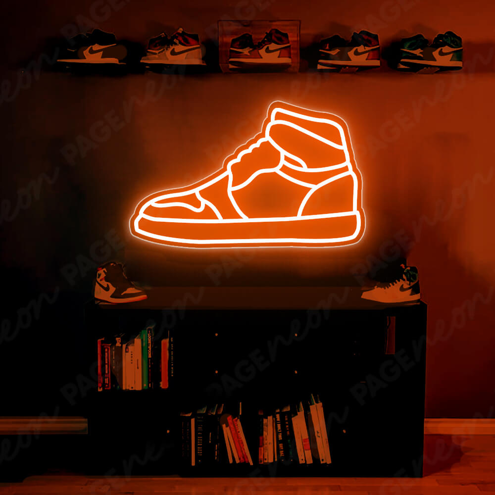 Sneaker Neon Sign Art Shoe Led Light Orange