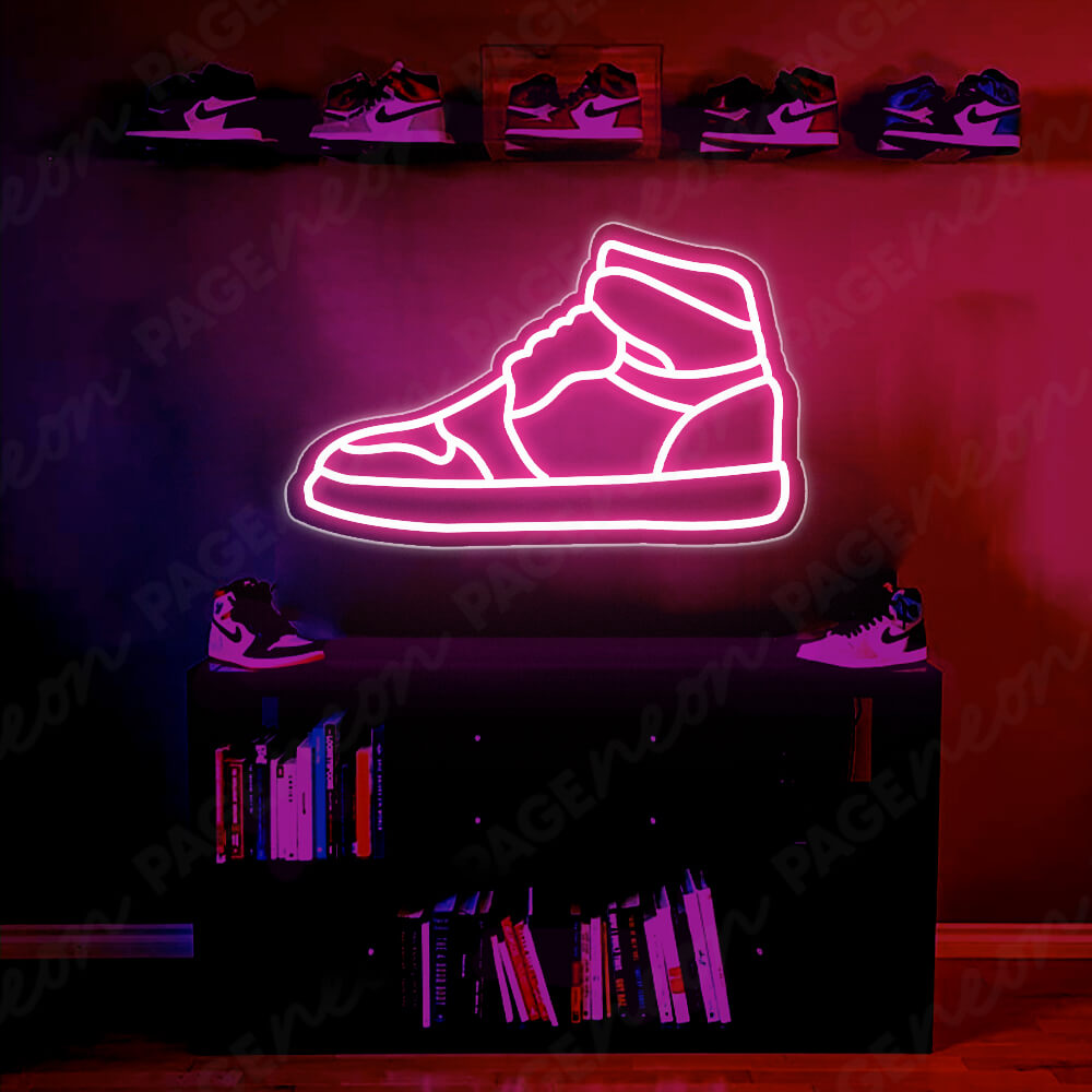 Neon Sign Neon Purple Sneakers Sneaker Neon Sign Art Shoe Led