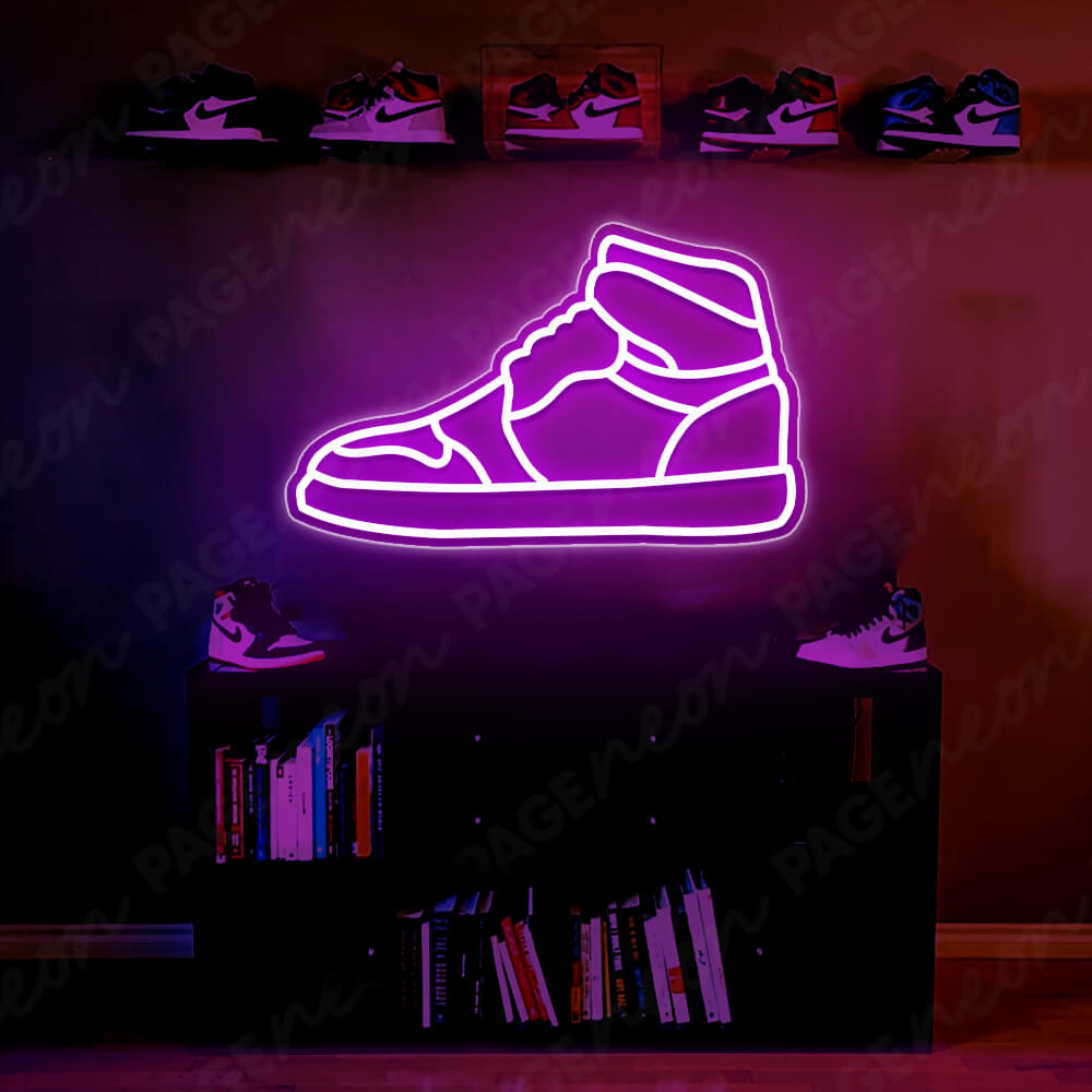 Sneaker Neon Sign Art Shoe Led Light Purple