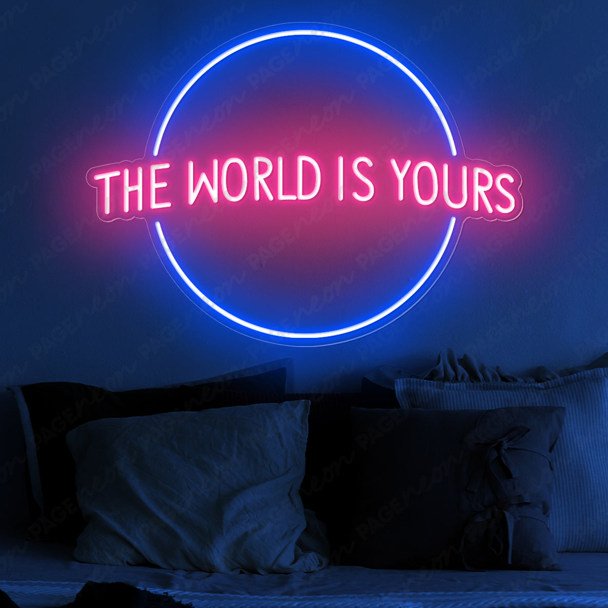 The World Is Yours Neon Sign Inspirational Led Light