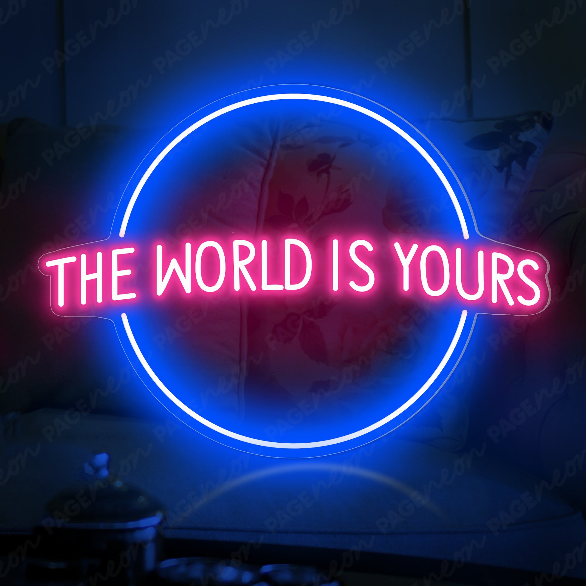 The World Is Yours Neon Sign Inspirational Led Light