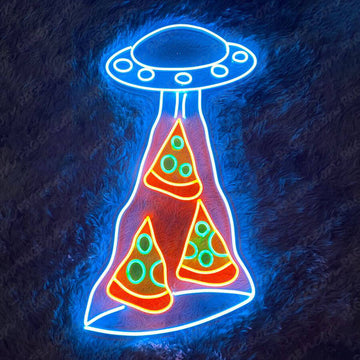 UFO Neon Pizza Sign Restaurant Led Light