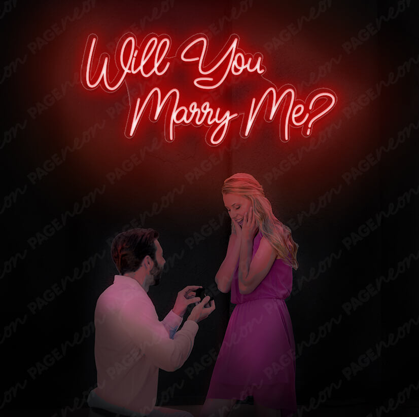 Will You Marry Me Neon Sign Led Wedding Sign Red
