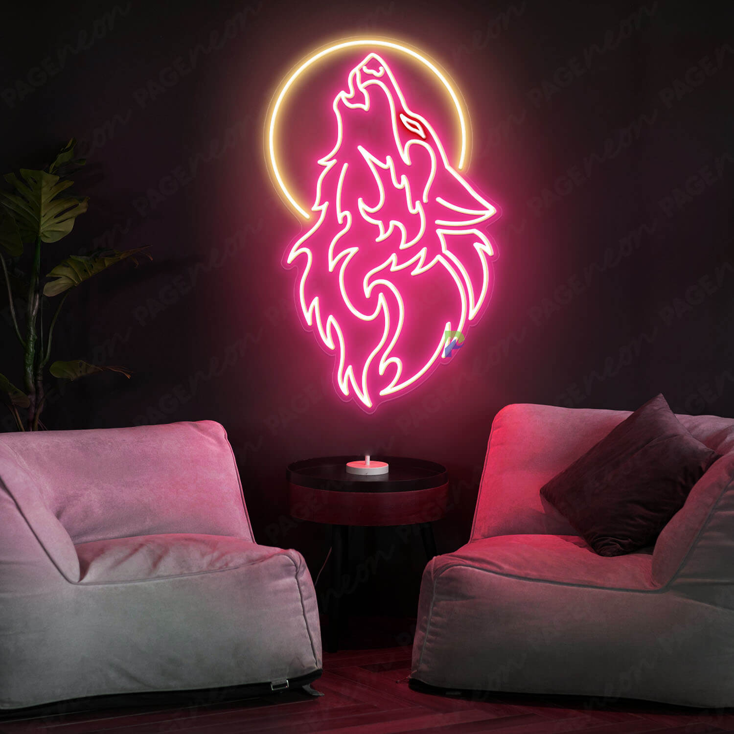Wolf Neon Sign Red Neon Light - PageNeon