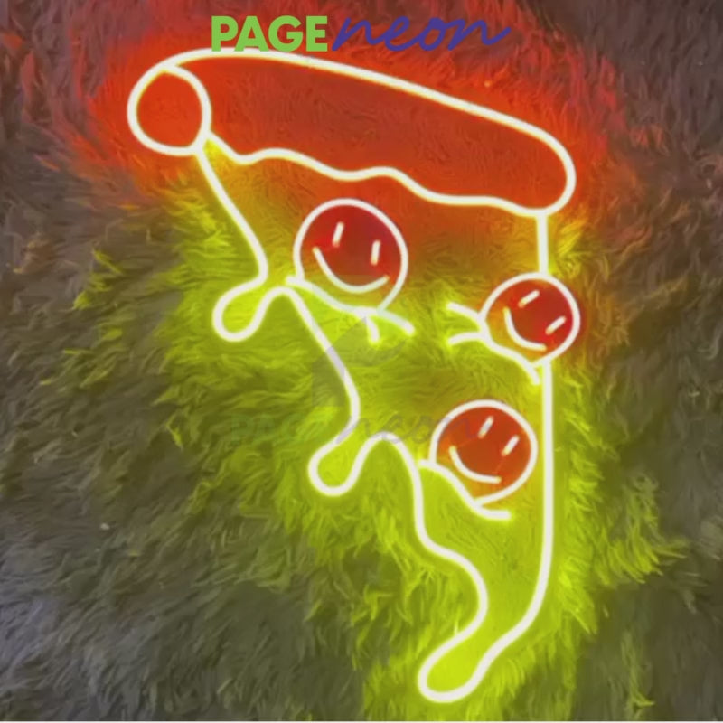 Pizza Neon Sign Food Led Light Video