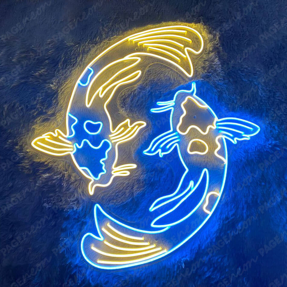Koi Fish Neon Sign Japan Neon Light Feature