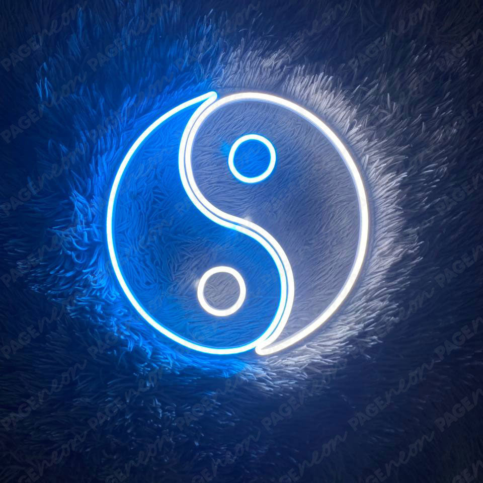 Neon Yin Yang Sign Japanese Led Light Feature