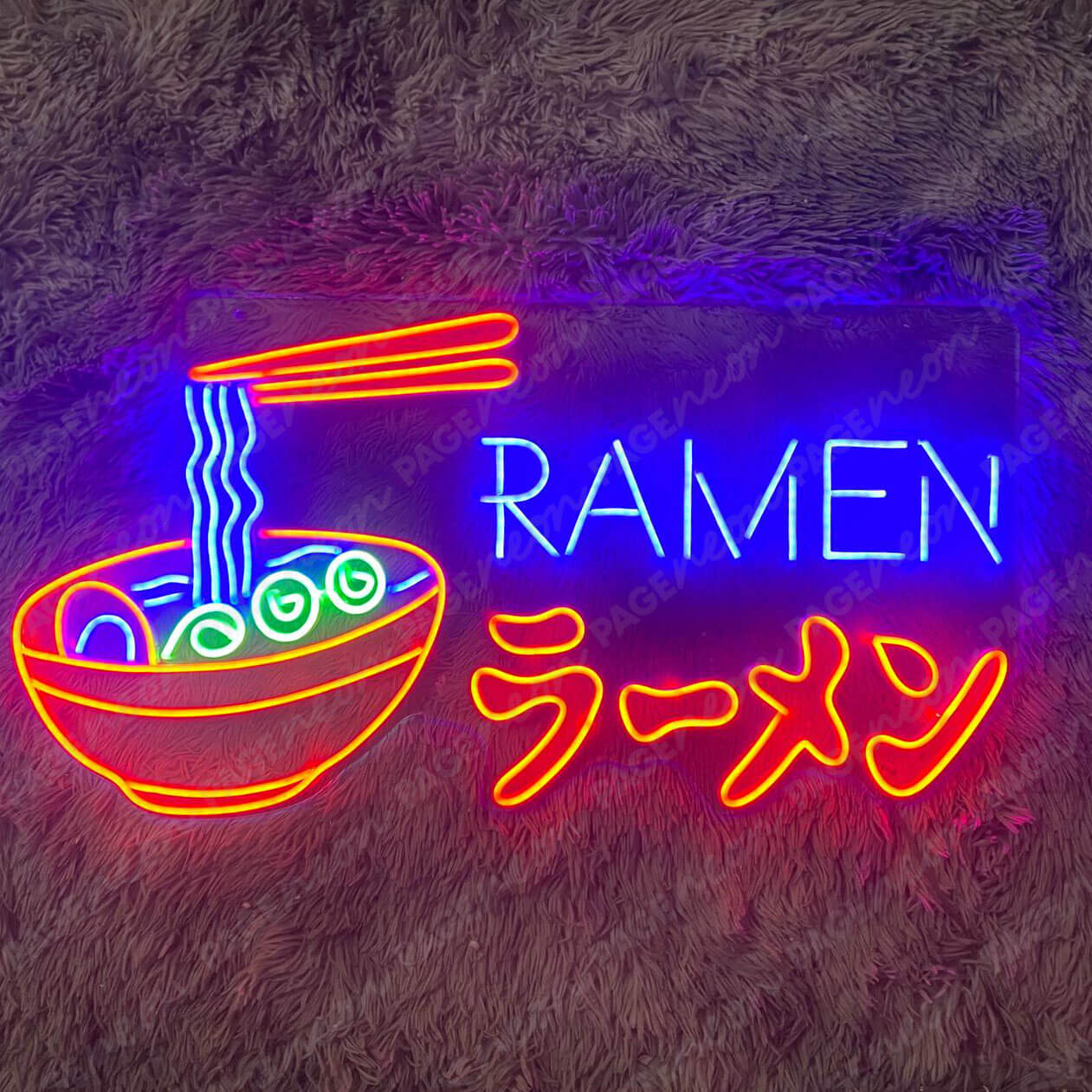 thumbnail image 2 of Ramen Neon Sign - LED Noodle Light For Wall Decor, 16.1''x12.6'', USB Powered For Home Or Shop 2 of 11